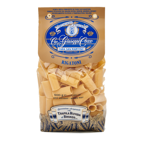 N°37 RIGATONI Artisan Pasta Cav. Giuseppe Cocco Hand-made, slow dried (500g) from Italy