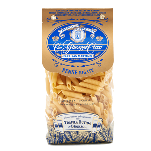 N°42 PENNE RIGATE Artisan Pasta Cav. Giuseppe Cocco Hand-made, slow dried (500g) from Italy
